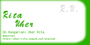 rita uher business card